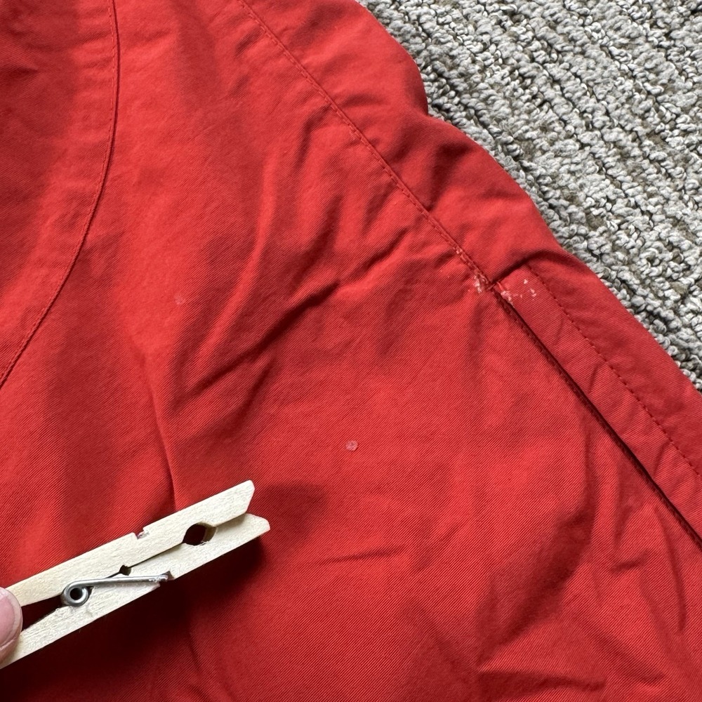VTG Nike Mens M Windbreaker Track Pants Drawstring Zip Ankles Red Y2K - Picture 10 of 11